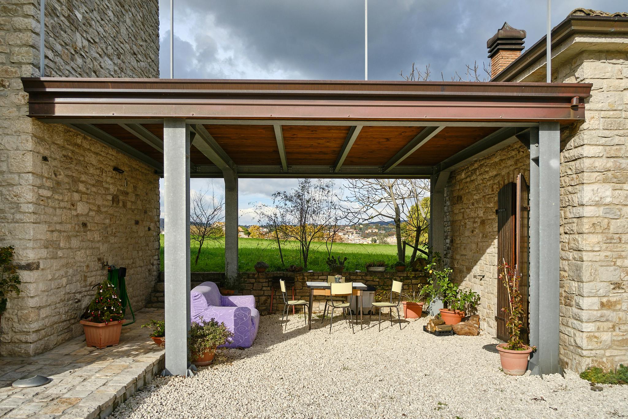 Covered Patio Looking at Pietrelcina