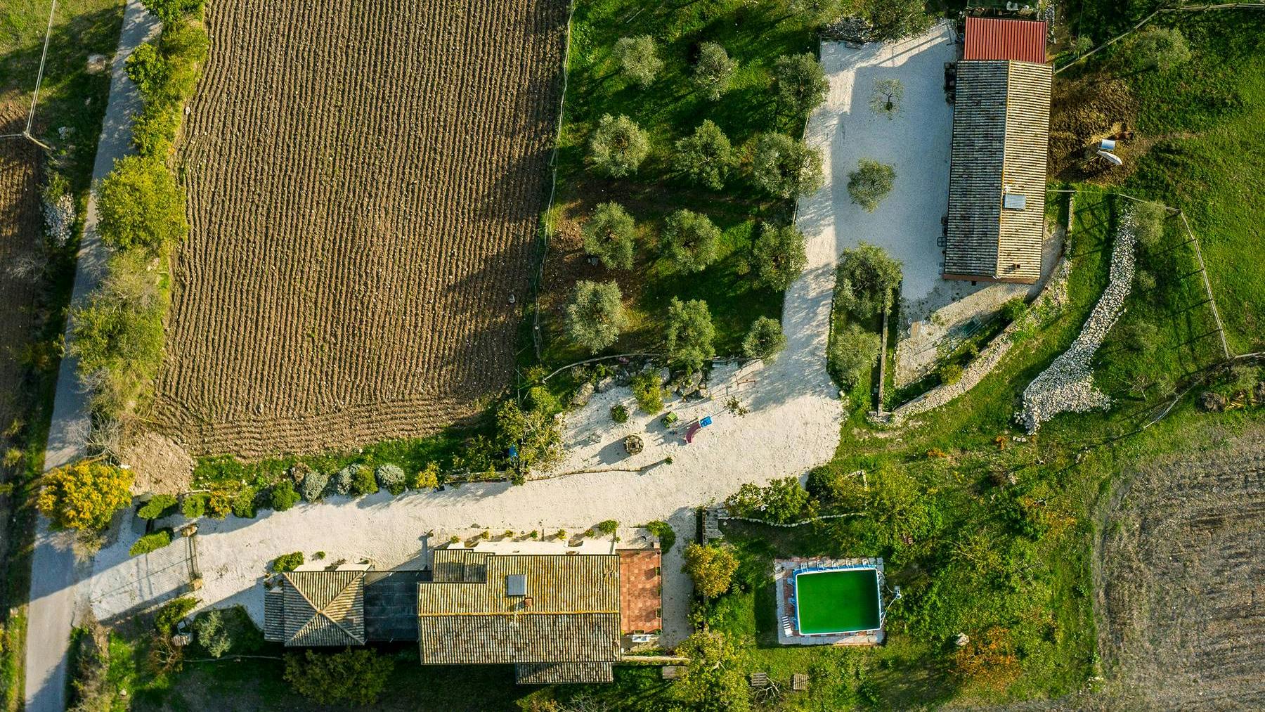 Aerial View of the Country Villa